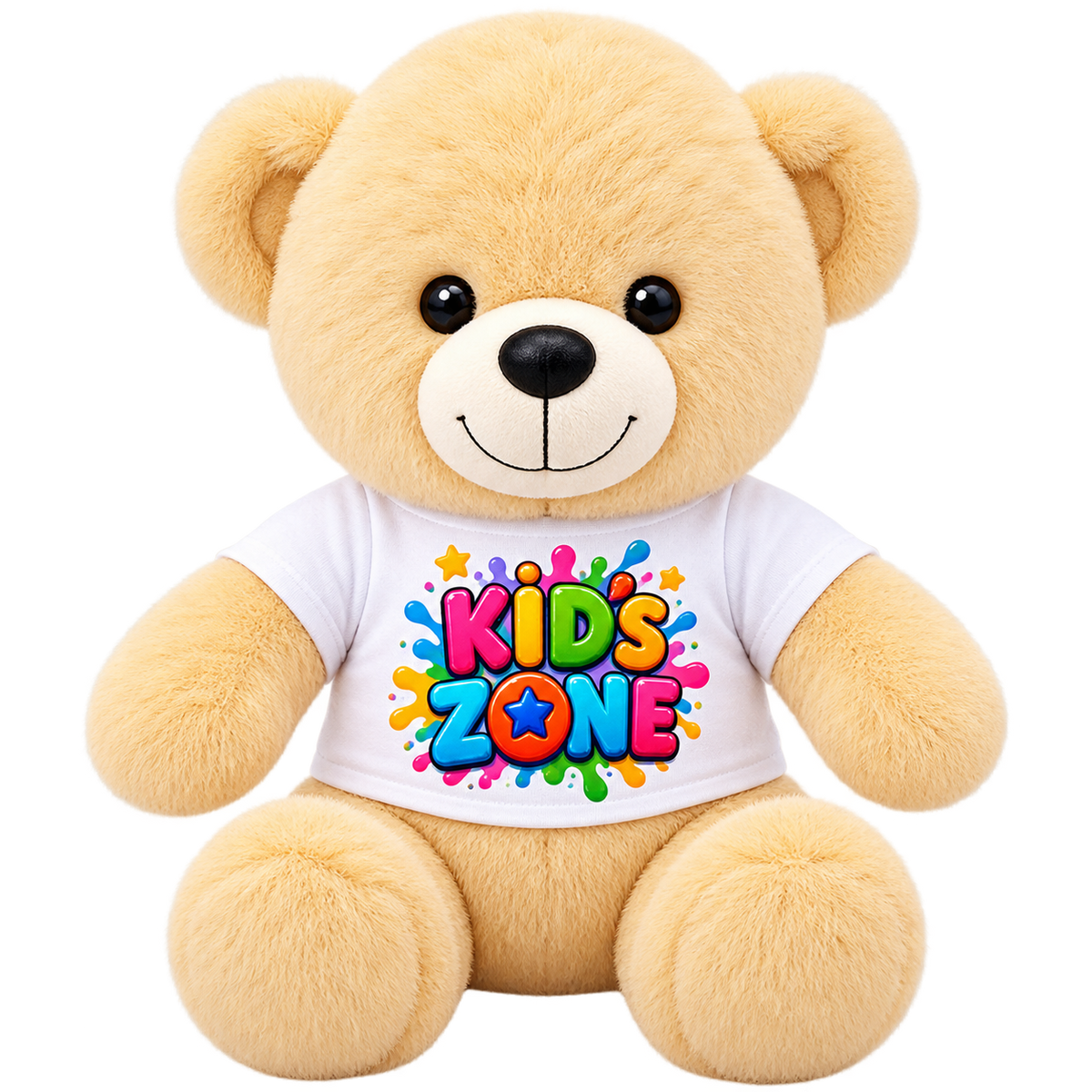 Teddy Bear Plush Toy with Printable White T-Shirt (Big)