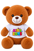 Teddy Bear Plush Toy with Printable White T-Shirt (Small)