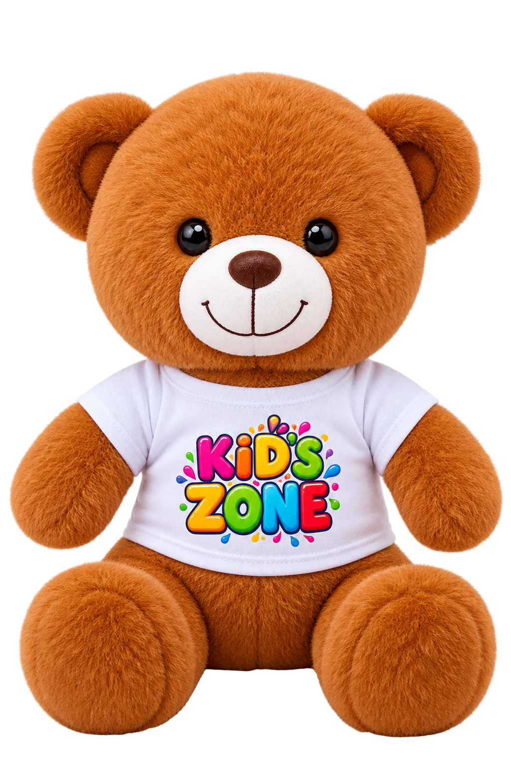 Teddy Bear Plush Toy with Printable White T-Shirt (Small)