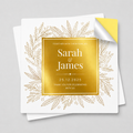 Gold Foil Sticker Glossy Lamination 80gsm